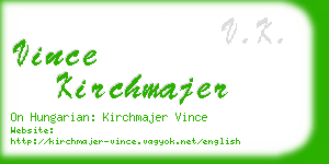 vince kirchmajer business card